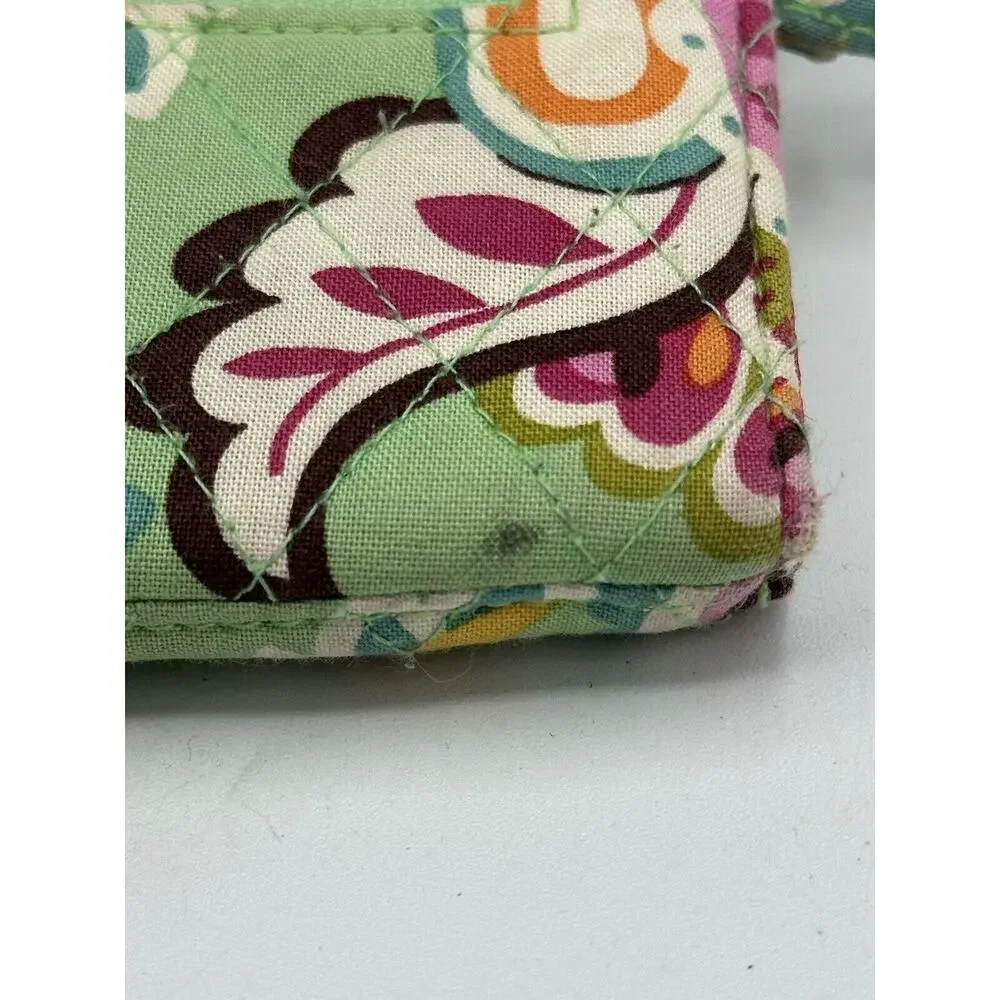 Vera Bradley Tutti Frutti Crossbody Small Wallet Paisley Messenger Purse Bag